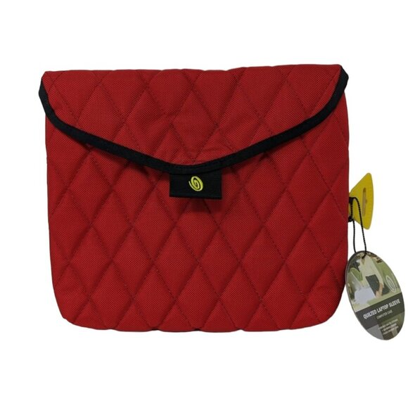 Timbuk2 Red Strawberry Quilted Padded Laptop Sleeve Case Envelope Bag XS - Picture 1 of 3